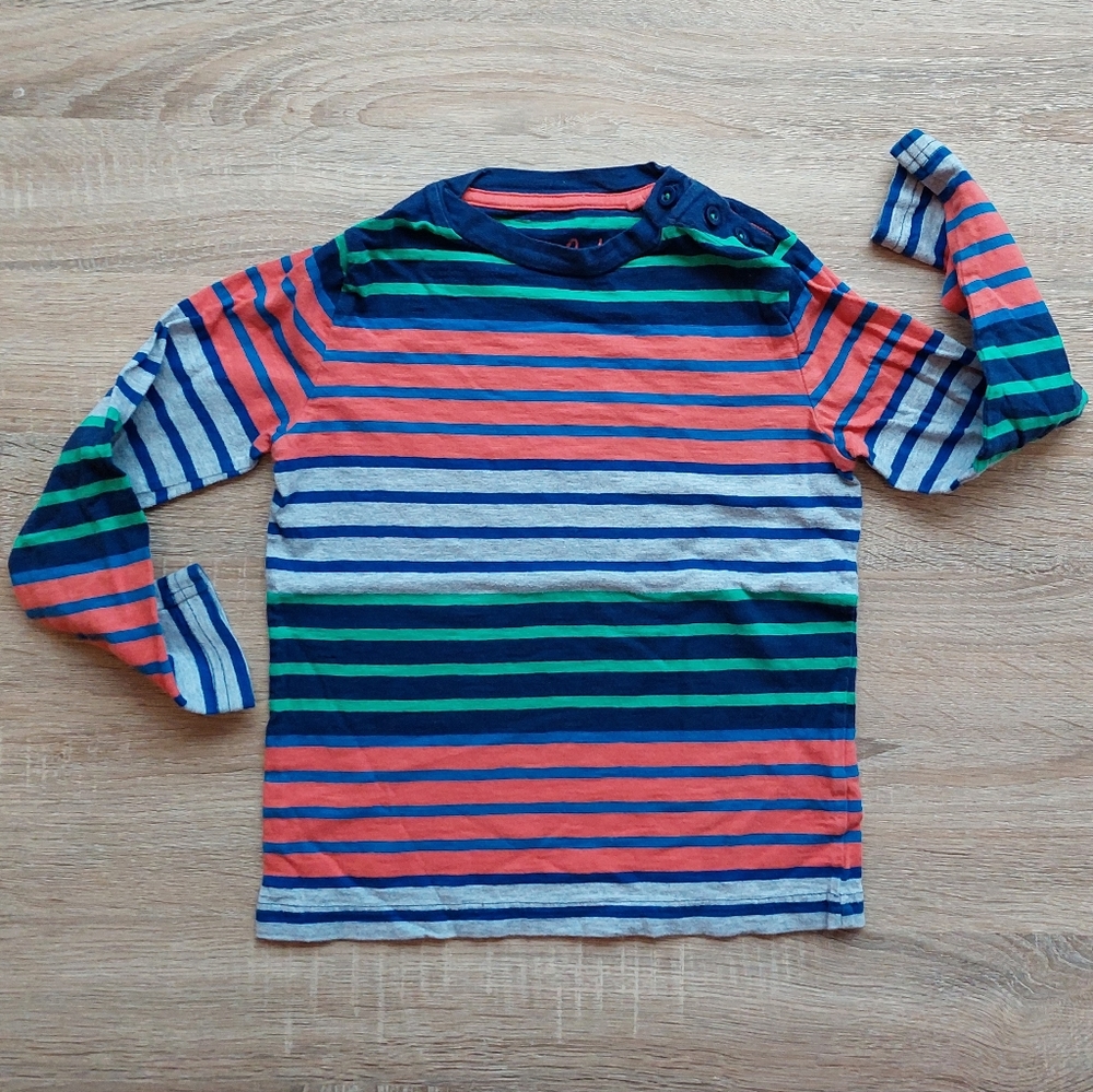 Mini Boden vguc/euc stripey tee 6-7